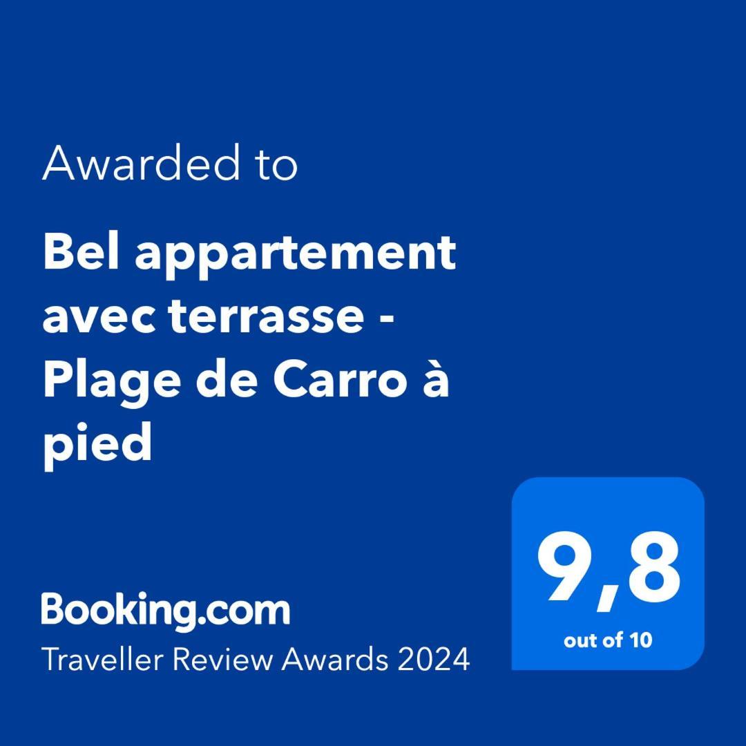 Bel Appartement Avec Terrasse - Plage De Carro A Pied Мартиг Экстерьер фото